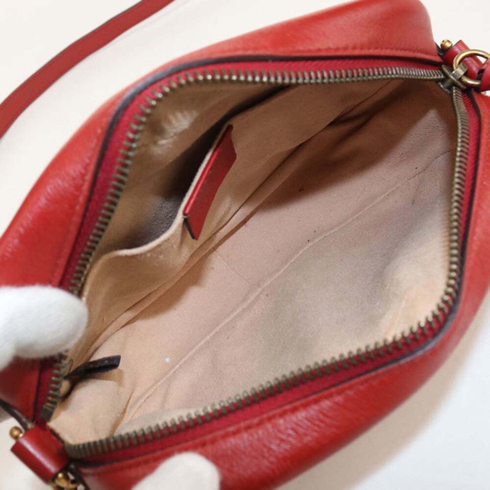 GUCCI Red GG Marmont Shoulder Bag - Picture 3 of 9